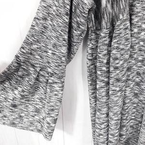 One girl who |Gray sparkle Open front Cardigan